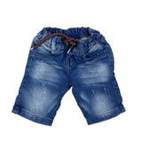 Woker Toddler Boys Denim Company Elastic Waist Distressed Blue Jean Shorts Sz 4