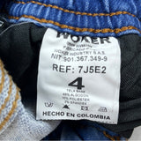 Woker Toddler Boys Denim Company Elastic Waist Distressed Blue Jean Shorts Sz 4