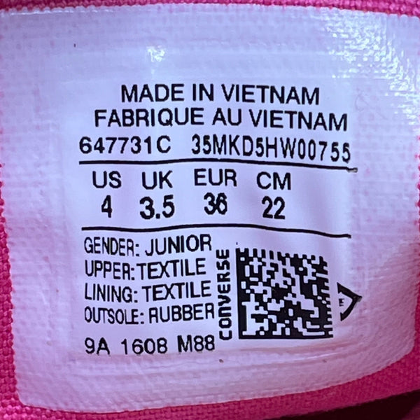 Converse All Star Girl’s Purple Sparkle Low Top Lace Up Oxford Sneakers Size 4