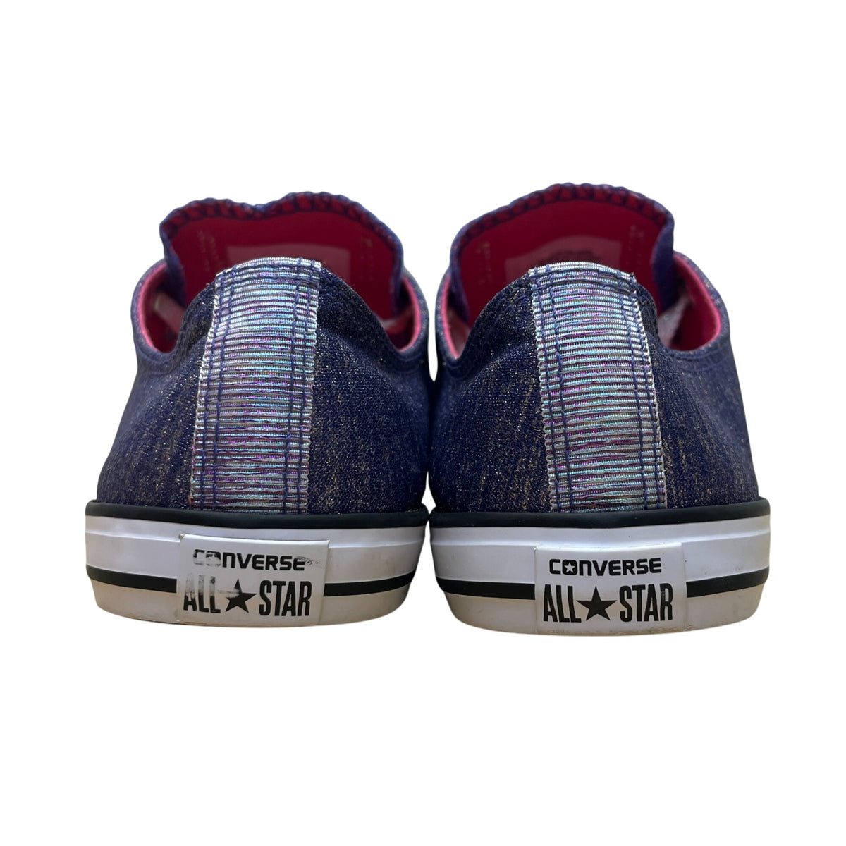 Converse All Star Girl’s Purple Sparkle Low Top Lace Up Oxford Sneakers Size 4
