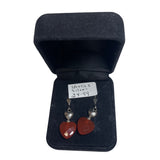 Sterling Silver Womens Red Heart Dangle Earrings Boxed Gift Jewelry