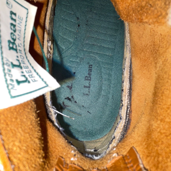 L.L. Bean Mens Brown Rubber Lace-Up Water Resistant Leather Duck Boots Size 8