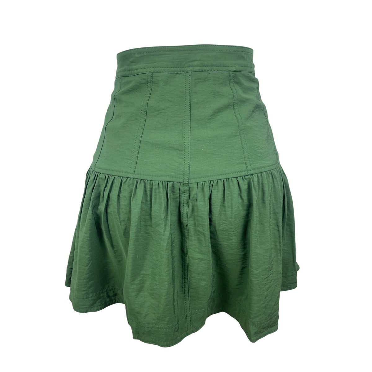 Banana Republic Women's Green Tortoise Buttoned A-Line Skirt With Sz S