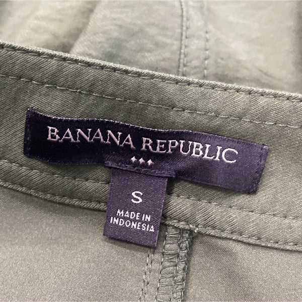 Banana Republic Women's Green Tortoise Buttoned A-Line Skirt With Sz S