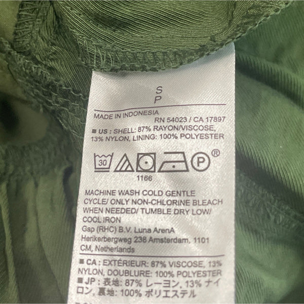 Banana Republic Women's Green Tortoise Buttoned A-Line Skirt With Sz S