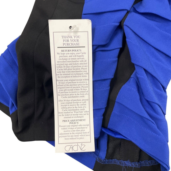 Cache Women's Black & Royal Blue Sleeveless Bodycon Dress Size 2 - New
