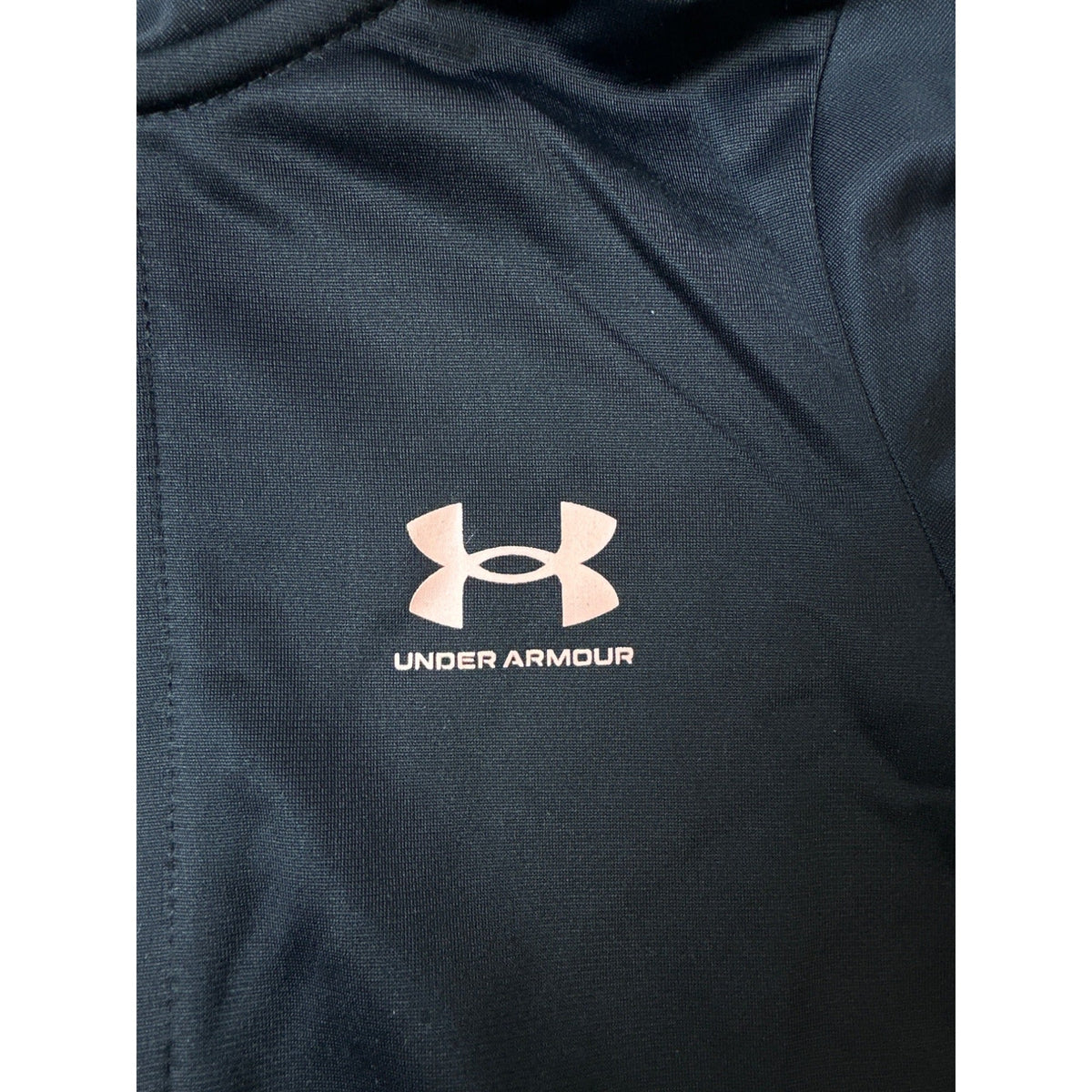 Under Armour Girls Full-Zip Track Jacket Black & Pink Size 5-New