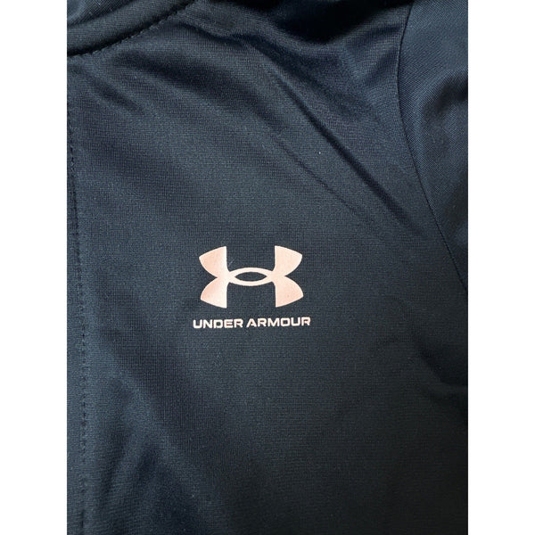 Under Armour Girls Full-Zip Track Jacket Black & Pink Size 5-New