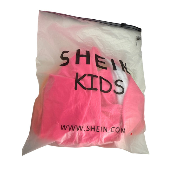 Shein Kids Yellow Pink Ombre Swimsuit Adjustable Straps Ruched Detail Size Large
