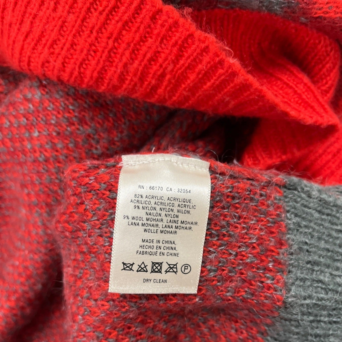 Sparrow Womens  Red & Gray Floral Hooded Open Cardigan Sweater  Size  L