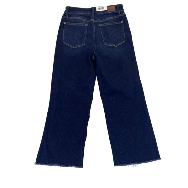 Judy Blue Womens Dark Wash High Waist Wide Leg Jeans Stretch Denim Size 5/27