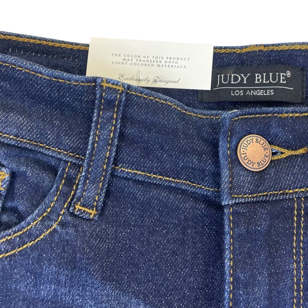 Judy Blue Womens Dark Wash High Waist Wide Leg Jeans Stretch Denim Size 5/27
