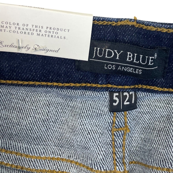 Judy Blue Womens Dark Wash High Waist Wide Leg Jeans Stretch Denim Size 5/27