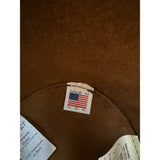 Head N Home Hats Brown Distressed Leather Steampunk Top W/ Feather Stoker Size S
