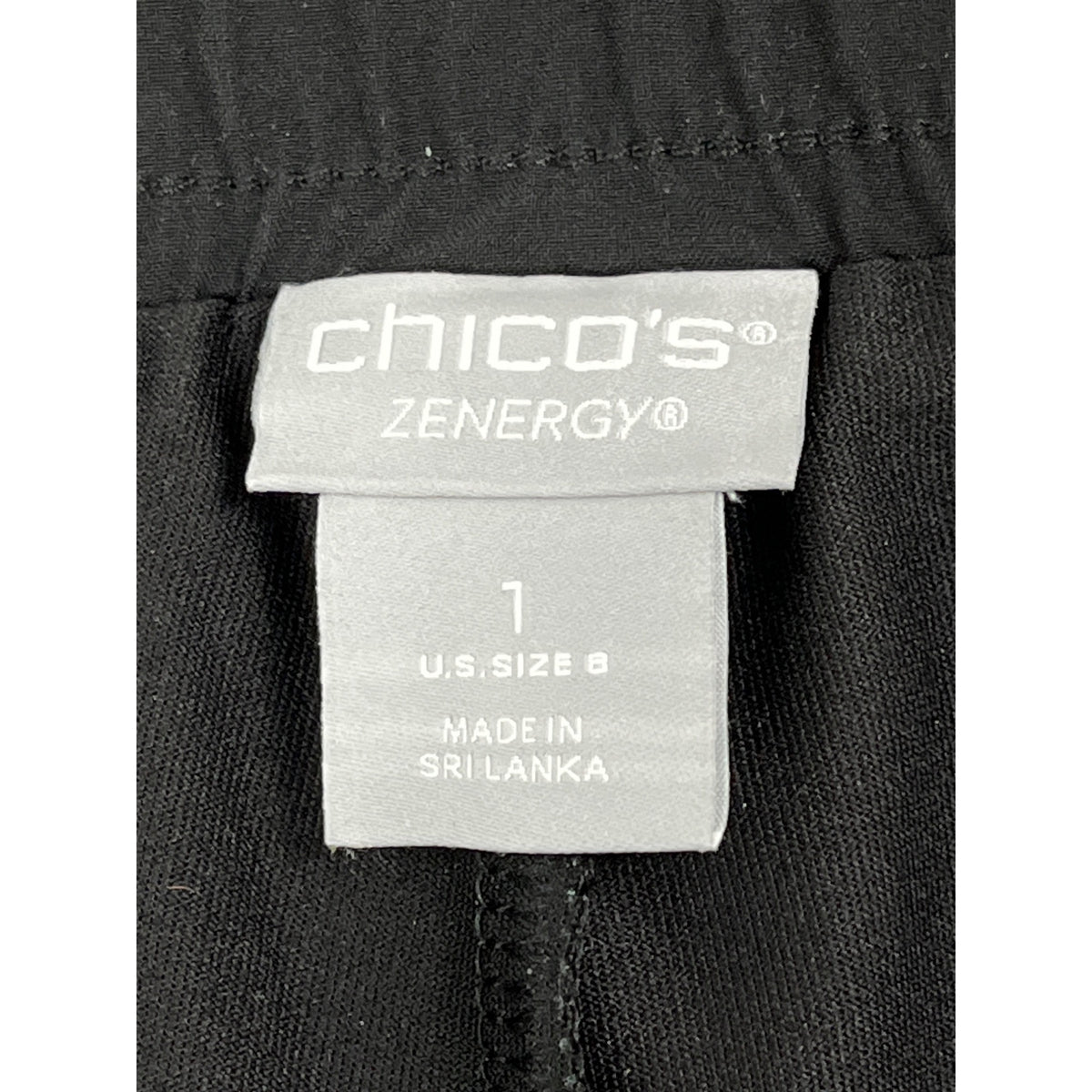 Chico’s Women's Black Skort With Side Pockets & Built In Shorts Size 8