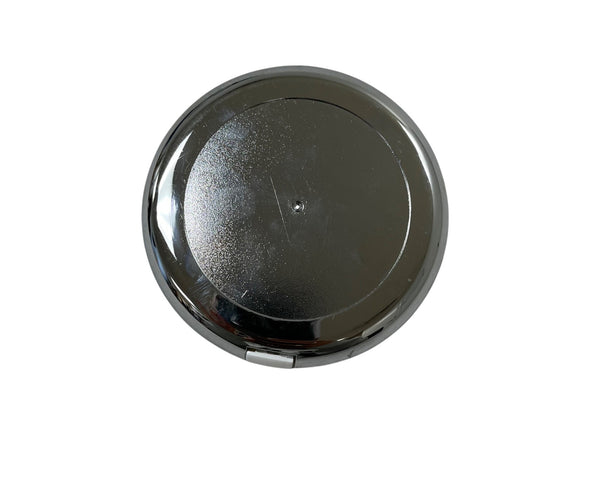 Compact Mirror With 3X Magnification White & Silver Tone Distortion-Free Glass Circular Design