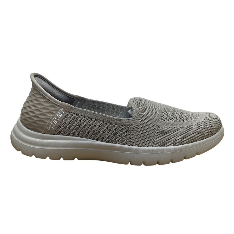 Skechers Women’s Grey Slip-ins Air-Cooled Memory Foam Flat Shoes Size 7.5