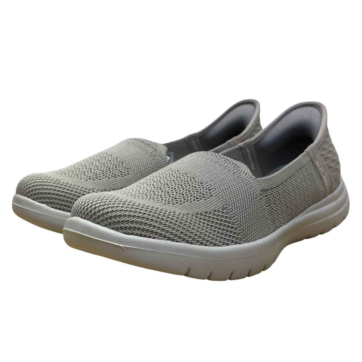 Skechers Women’s Grey Slip-ins Air-Cooled Memory Foam Flat Shoes Size 7.5