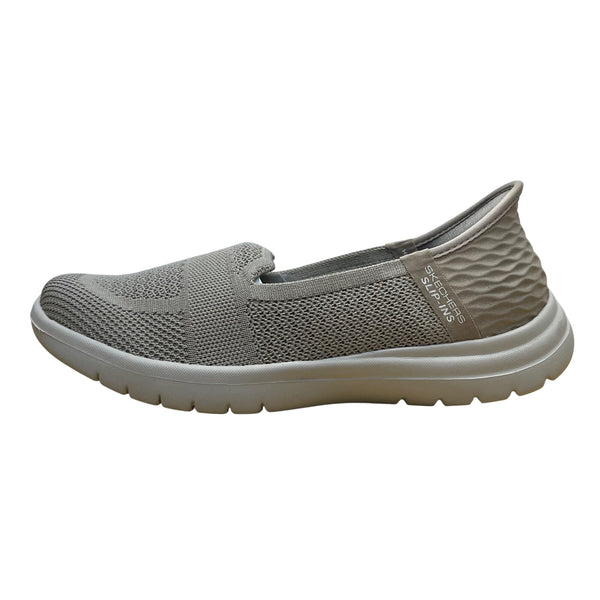 Skechers Women’s Grey Slip-ins Air-Cooled Memory Foam Flat Shoes Size 7.5
