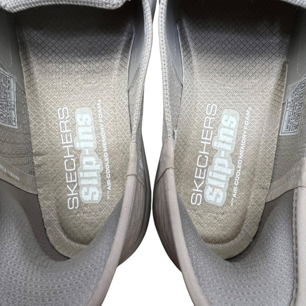 Skechers Women’s Grey Slip-ins Air-Cooled Memory Foam Flat Shoes Size 7.5