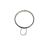 Sterling Silver Womens Polished Hinged Bangle Bracelet With Safety Chain Elegant Design