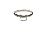 Sterling Silver Womens Polished Hinged Bangle Bracelet With Safety Chain Elegant Design