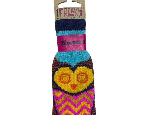 Freaker USA Unisex Multicolor Knit Bottle Insulator Hooters Owl Pattern Made In USA