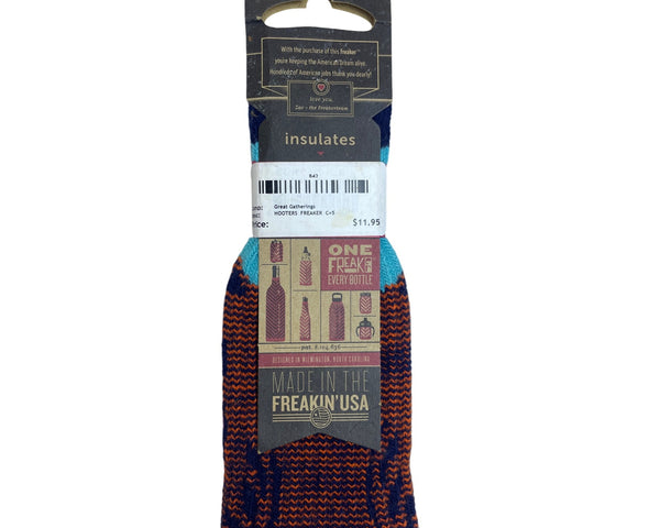 Freaker USA Unisex Multicolor Knit Bottle Insulator Hooters Owl Pattern Made In USA