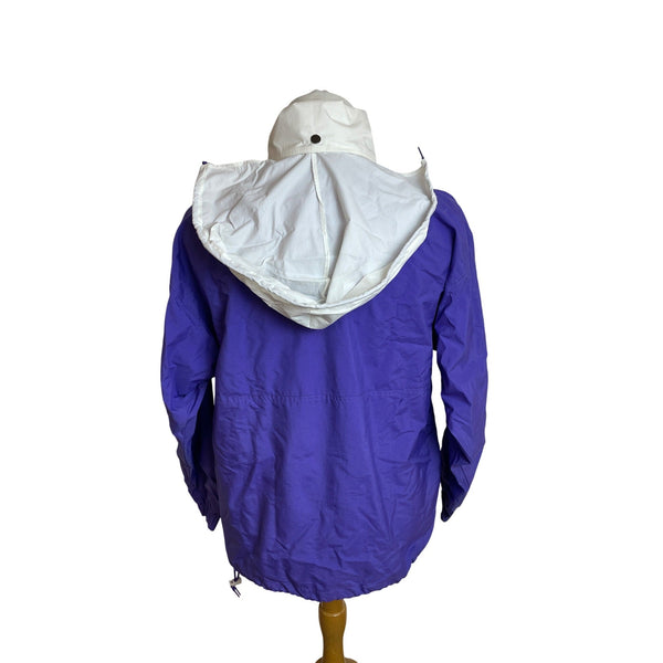 Fahrenheit Retro Men's Purple Jacket with Hoodie Zip Up and Button Up Size Small