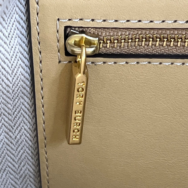 Tory Burch Women’s Brown Leather & Suede With Crossbody Strap Shoulder Tote