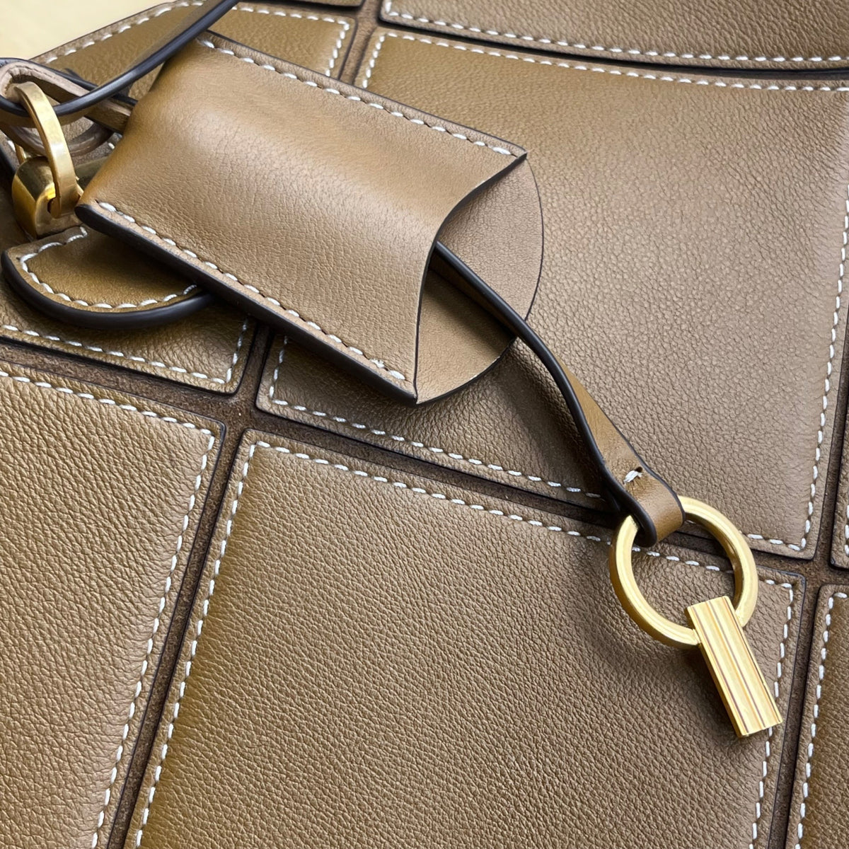 Tory Burch Women’s Brown Leather & Suede With Crossbody Strap Shoulder Tote