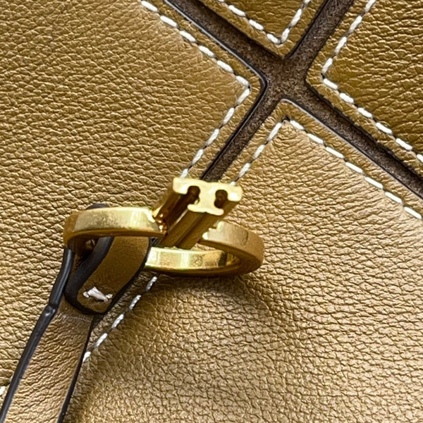 Tory Burch Women’s Brown Leather & Suede With Crossbody Strap Shoulder Tote