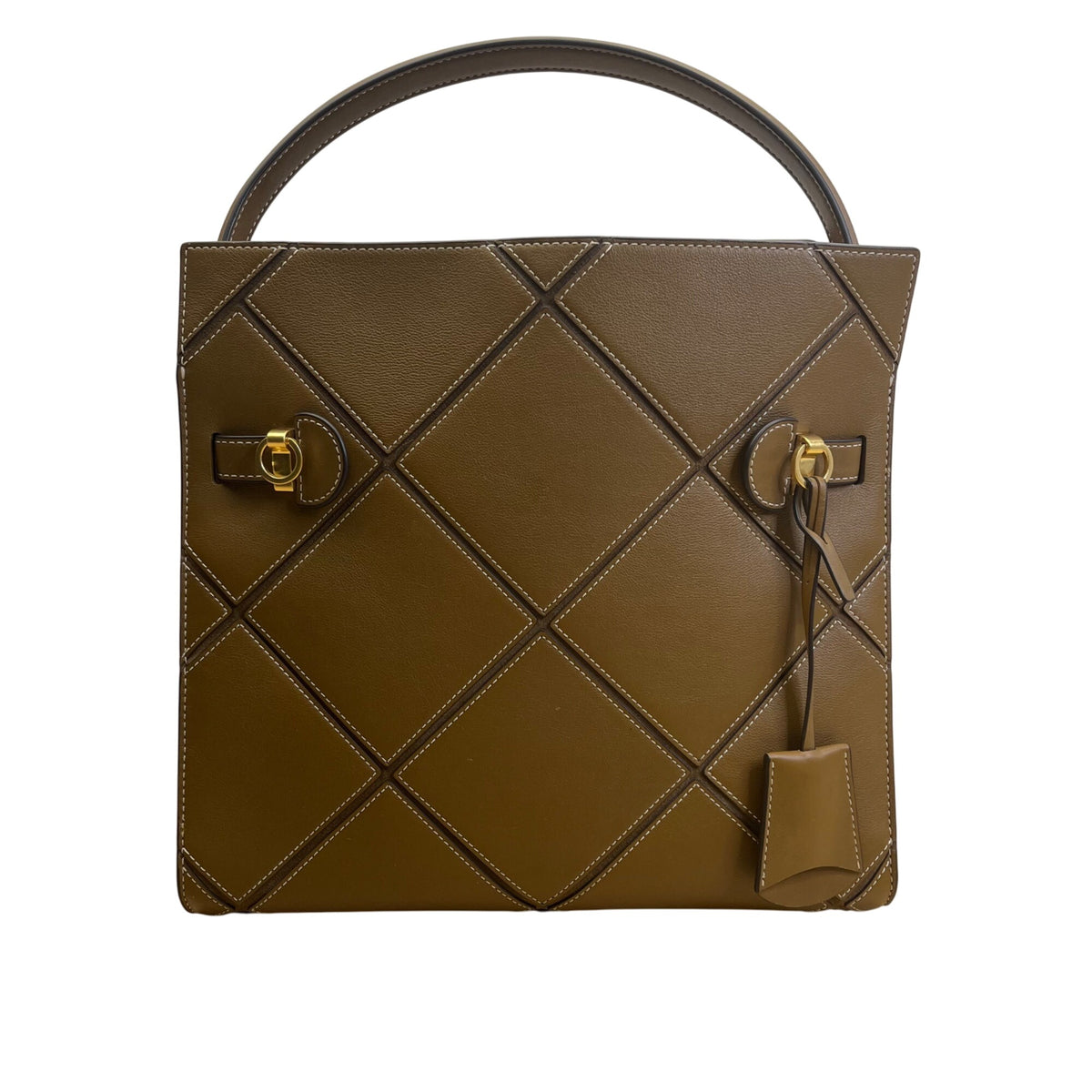 Tory Burch Women’s Brown Leather & Suede With Crossbody Strap Shoulder Tote