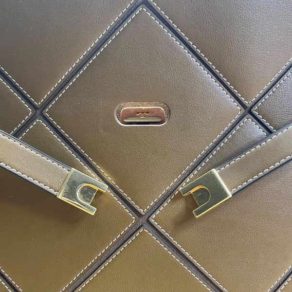 Tory Burch Women’s Brown Leather & Suede With Crossbody Strap Shoulder Tote