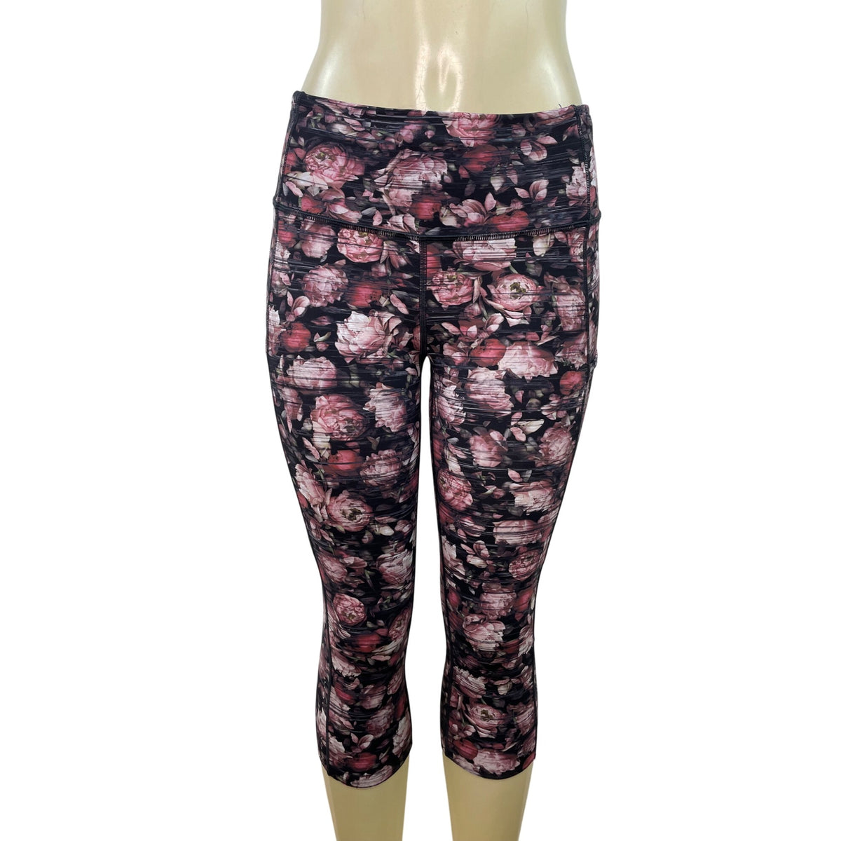 Lululemon Womens Floral Print High-Rise Crop Leggings Size 8