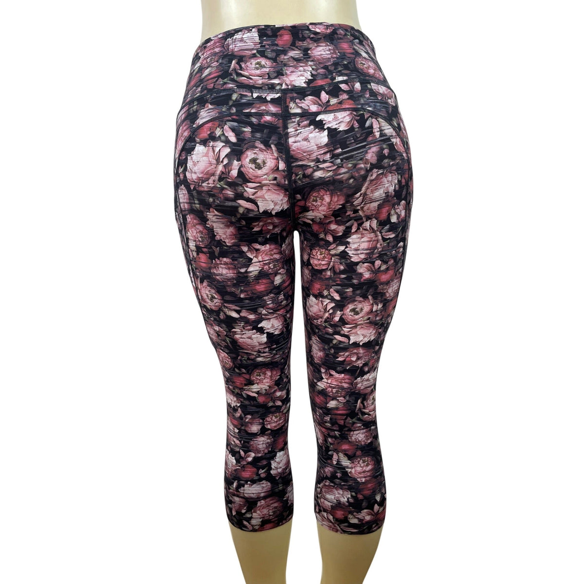 Lululemon Womens Floral Print High-Rise Crop Leggings Size 8