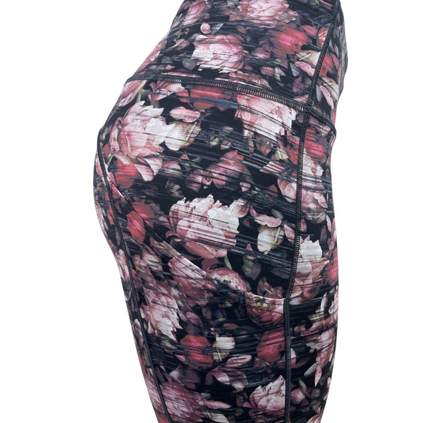 Lululemon Womens Floral Print High-Rise Crop Leggings Size 8