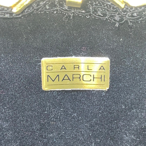 Carla Marchi Women’s Gold Metal Shell & Black Lining Convertible Crossbody Bag