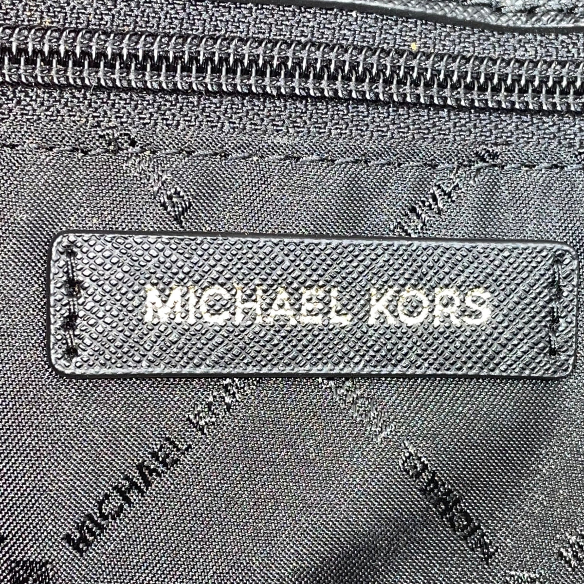 Michael Kors Women’s Black Leather With Gold-Tone Trim Saffiano Shoulder Bag