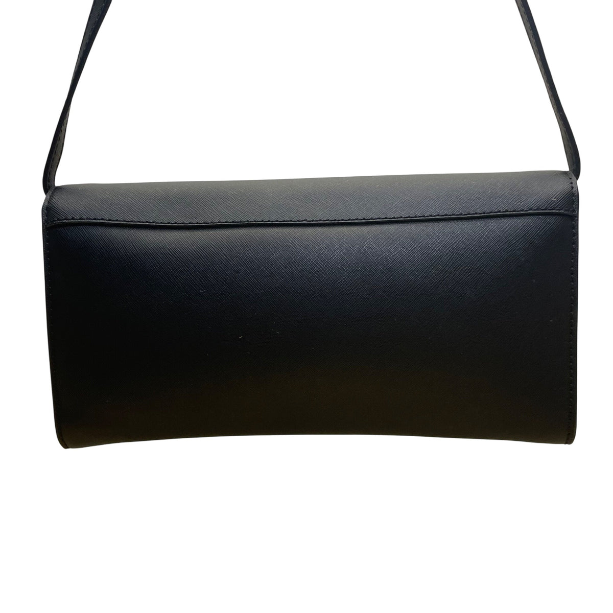 Michael Kors Women’s Black Leather With Gold-Tone Trim Saffiano Shoulder Bag