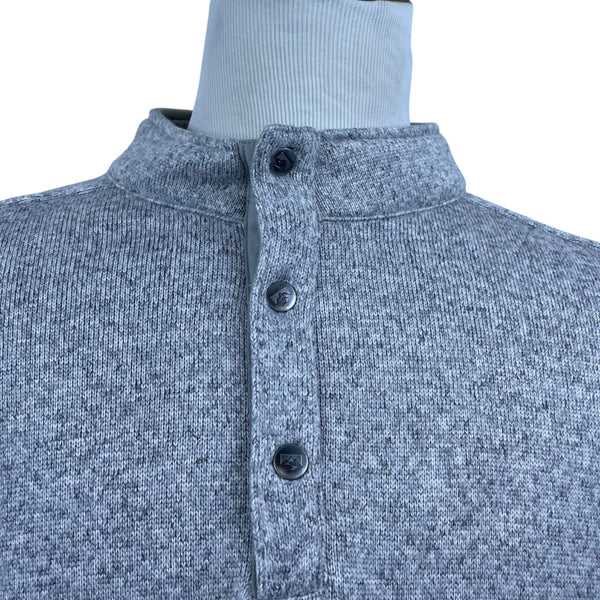 Storm Creek Mens Gray Heather Knit Long Sleeve Pullover Top Henley Style Sz 2XL