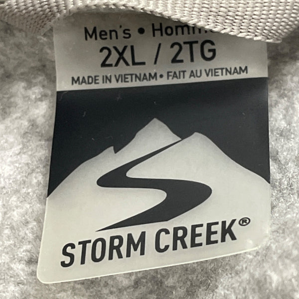 Storm Creek Mens Gray Heather Knit Long Sleeve Pullover Top Henley Style Sz 2XL