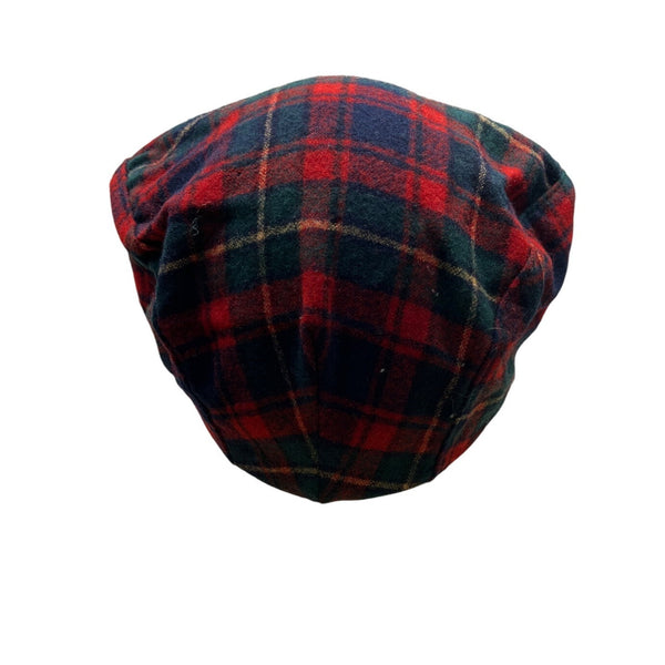 Pendleton Plaid Flat Cap Medium Virgin Wool Red & Green