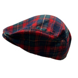 Pendleton Plaid Flat Cap Medium Virgin Wool Red & Green