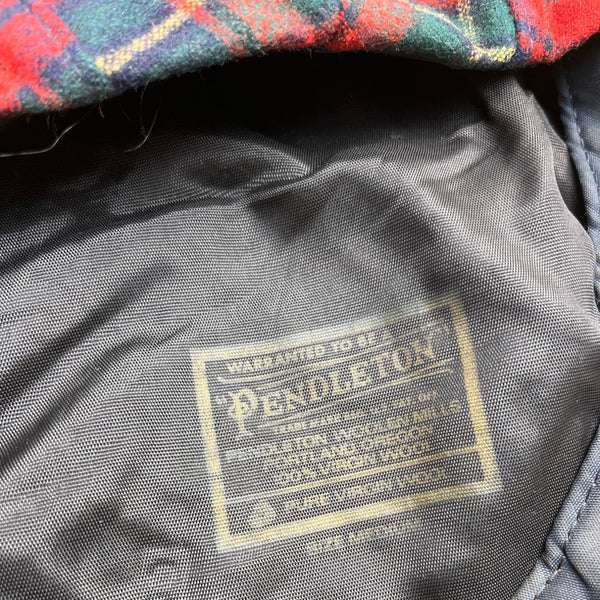 Pendleton Plaid Flat Cap Medium Virgin Wool Red & Green