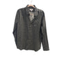 Express Mens Black & White Patterned Extra Slim Fit Shirt Size L