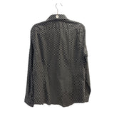 Express Mens Black & White Patterned Extra Slim Fit Shirt Size L