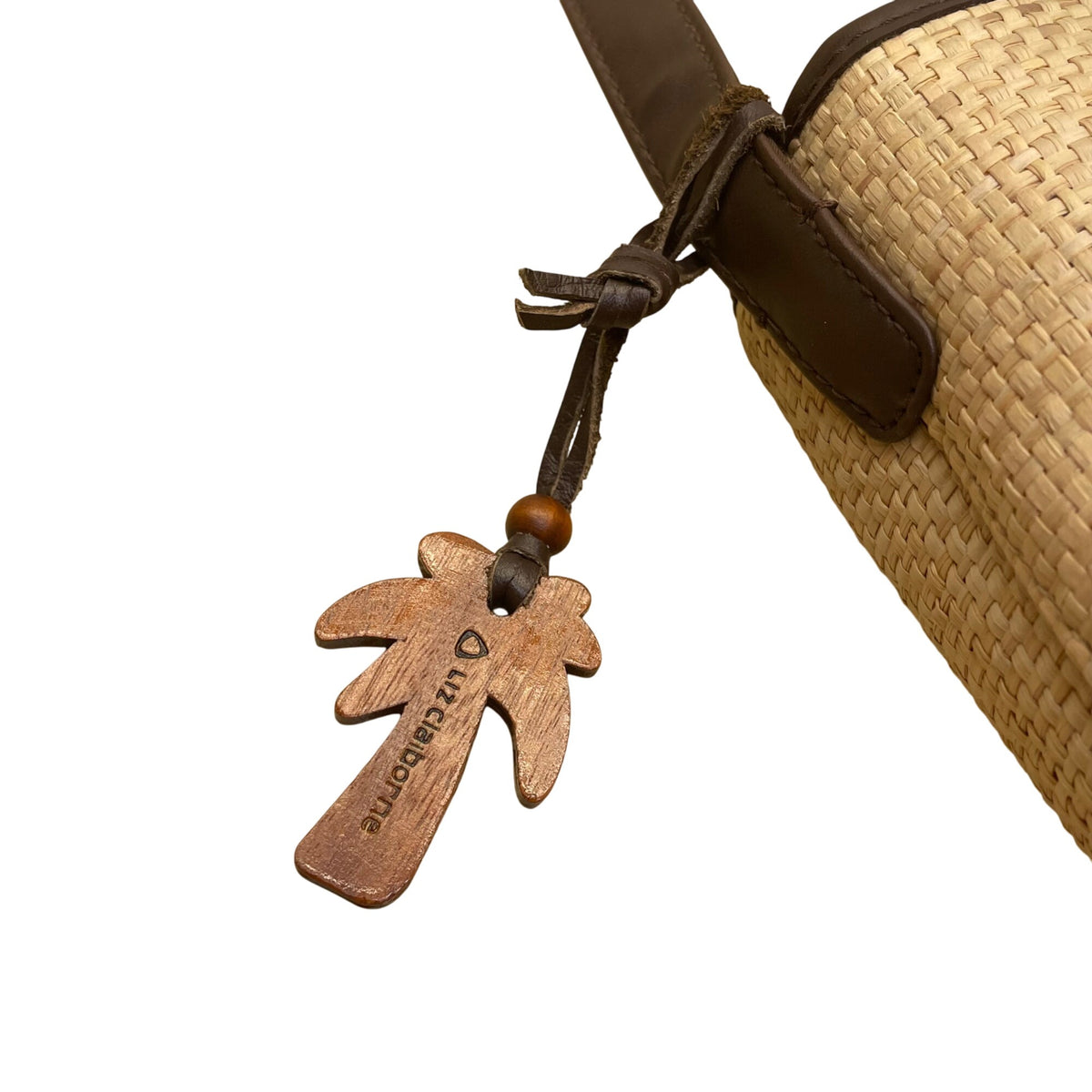 Liz Claiborne Women’s Natural Brown Woven With Snap Closure Shoulder Bag