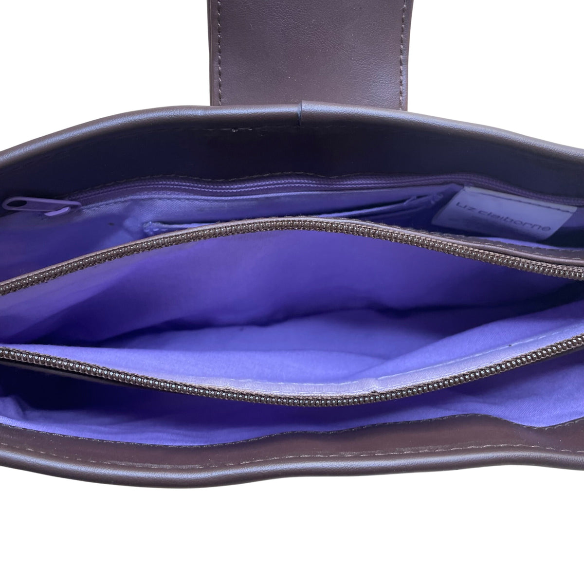 Liz Claiborne Women’s Natural Brown Woven With Snap Closure Shoulder Bag