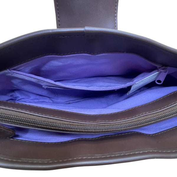 Liz Claiborne Women’s Natural Brown Woven With Snap Closure Shoulder Bag